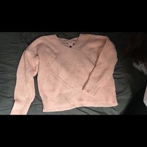Pink knit sweater